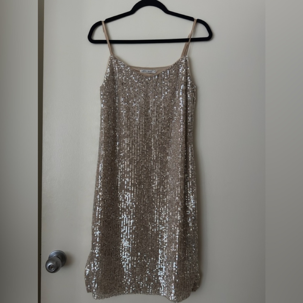 Sequin Beige Dress